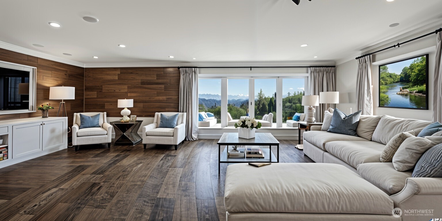 23606 Tiger Mountain Road Southeast Issaquah, WA 98027 - Photo 19 of 39 a living room with furniture and a large window