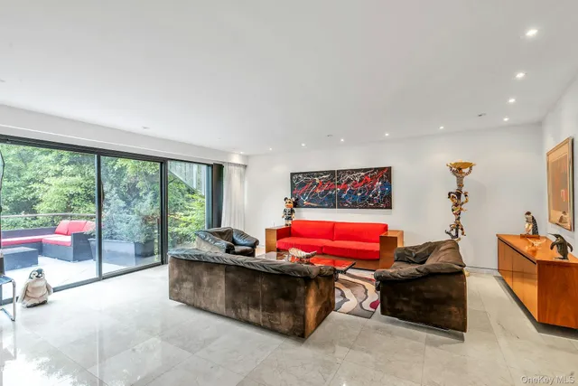 a living room with furniture and a couch