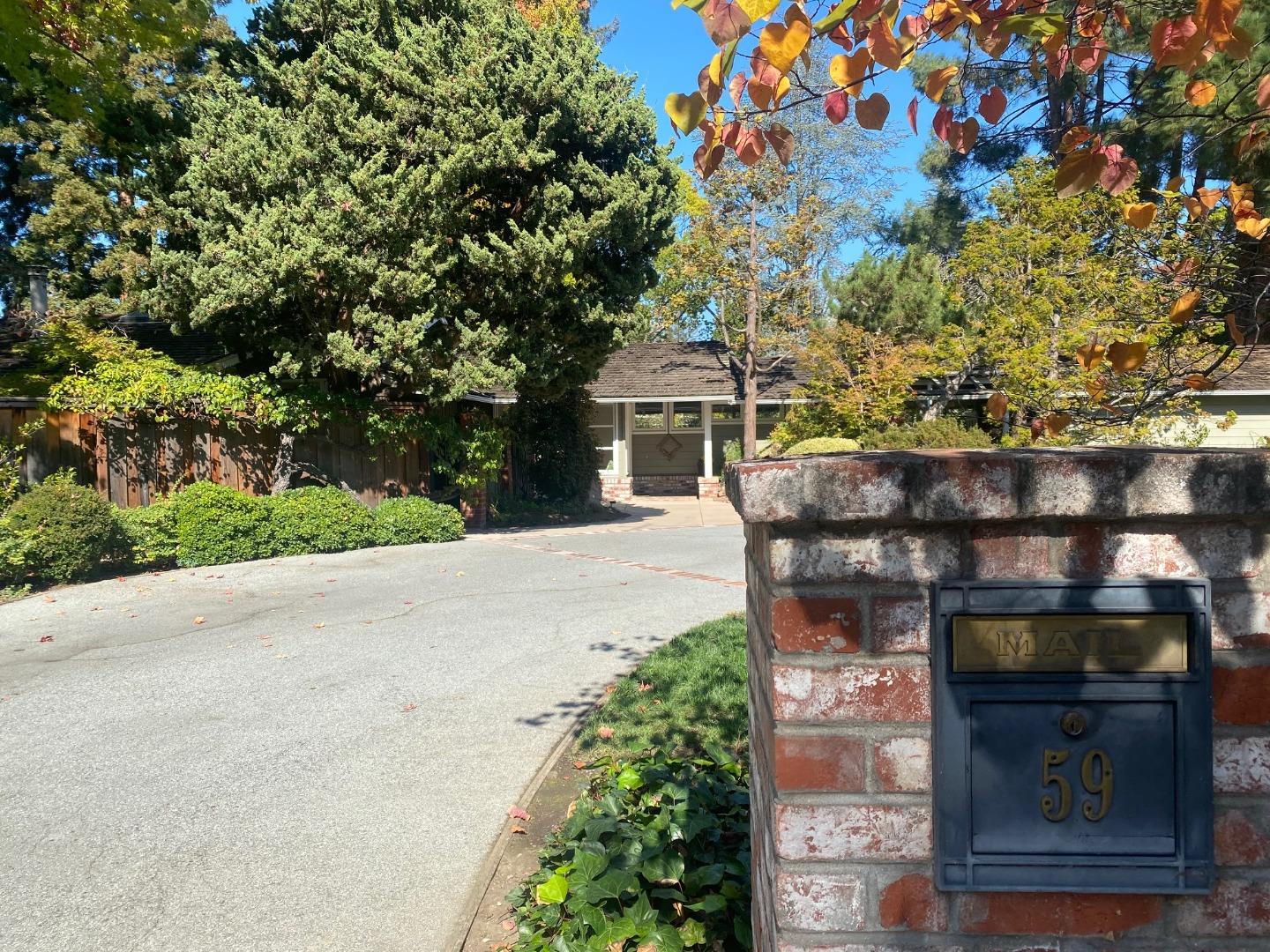 59 James Avenue Atherton, CA 94027 - Photo 3 of 4 front view of a house with a tree
