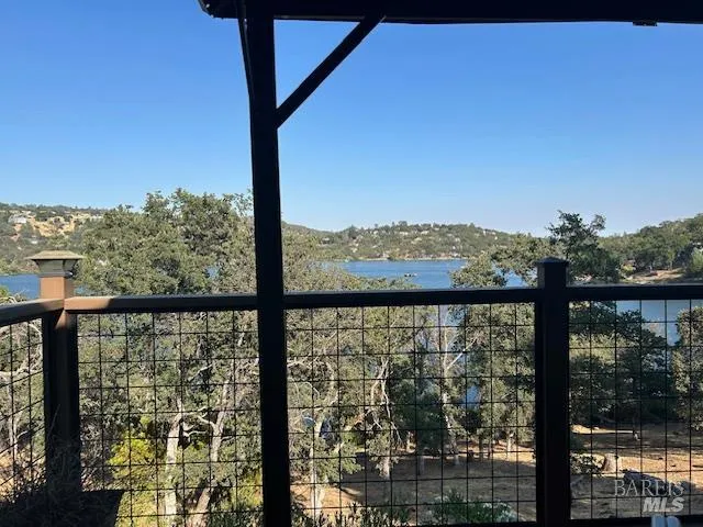 a view of a city from a balcony