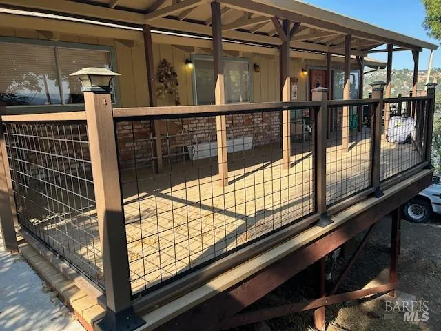 a view of a backyard of the house