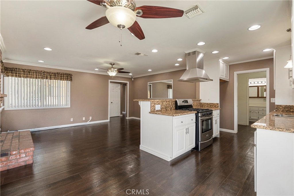 232 North Aspan Avenue Azusa, CA 91702 - Photo 24 of 29 a view of kitchen with sink and wooden floor