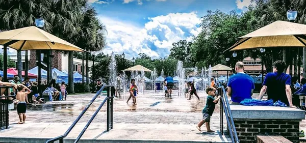 a view of a building with a street