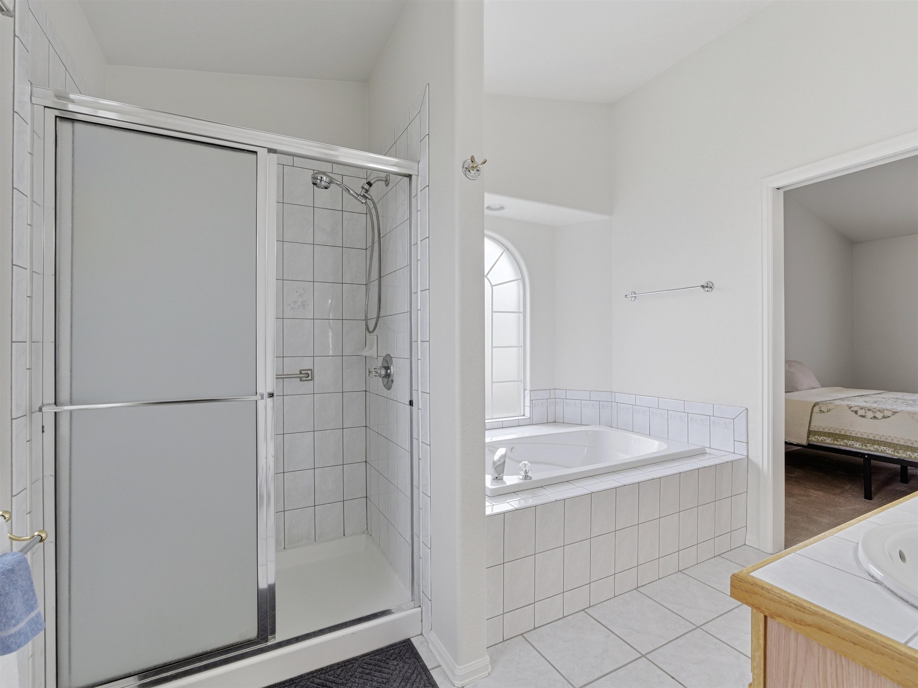 3082 Shadowbrook Court Grand Junction, CO 81504 - Photo 15 of 28 a bathroom with a tub a sink and a shower