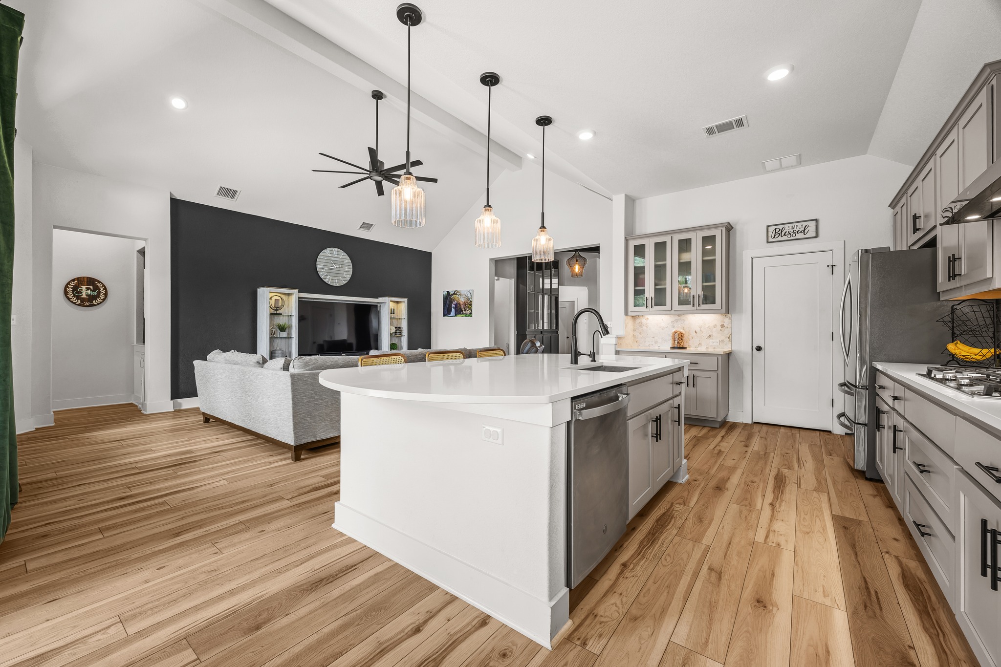68 Rancho Trail Georgetown, TX 78628 - Photo 39 of 39 An open concept floorplan features a generous kitchen island