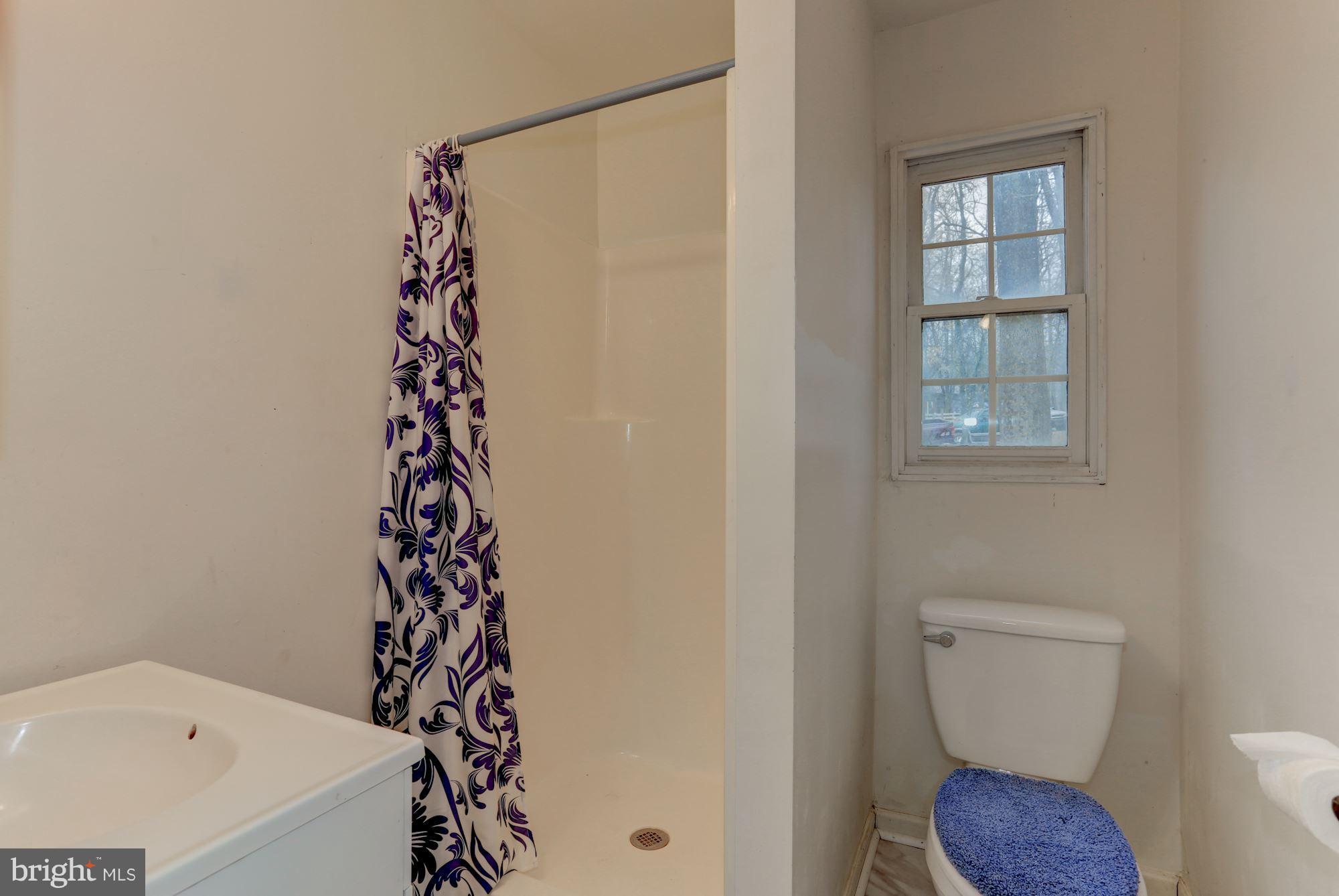 103 Club House Road Front Royal, VA 22630 - Photo 11 of 30 a bathroom with a toilet and a shower curtain