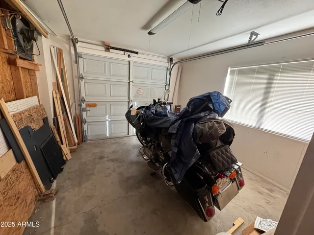 a view of a garage