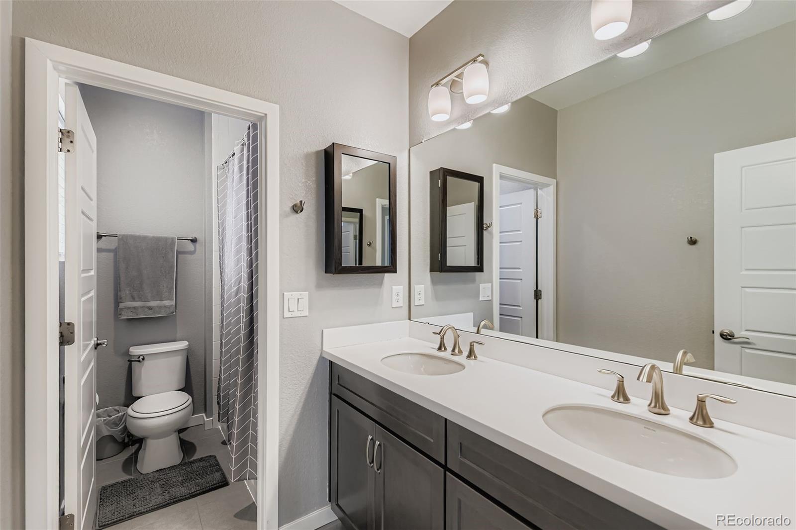 86 Nova Court Erie, CO 80516 - Photo 22 of 50 a bathroom with a sink toilet and shower