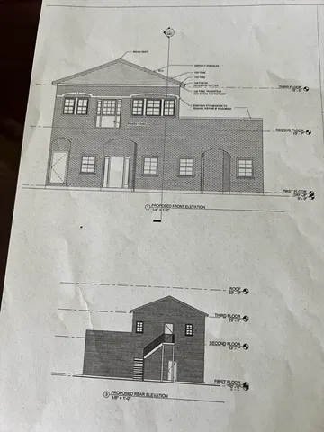 a front view of a building