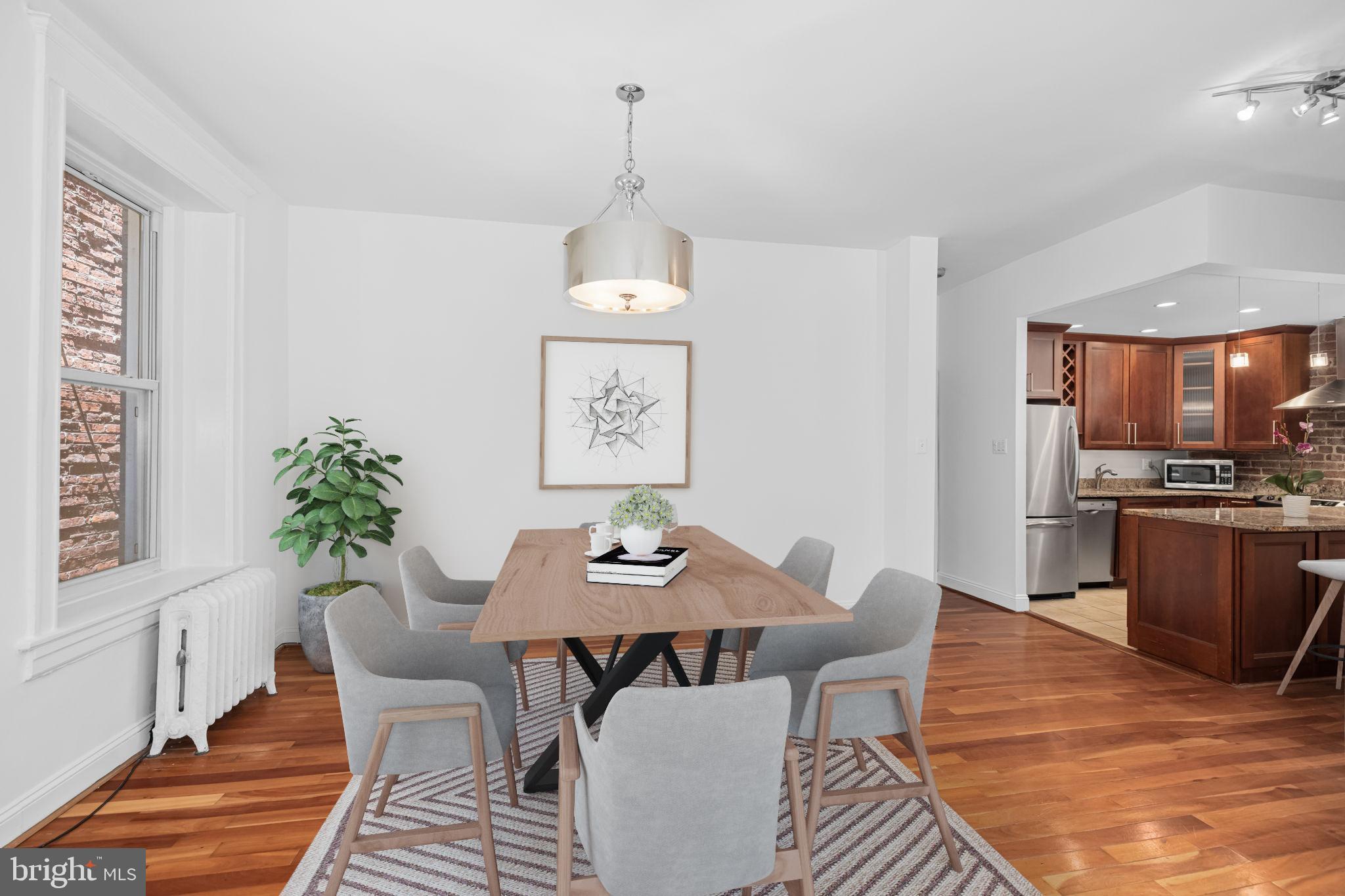 Virtually staged Dining Area