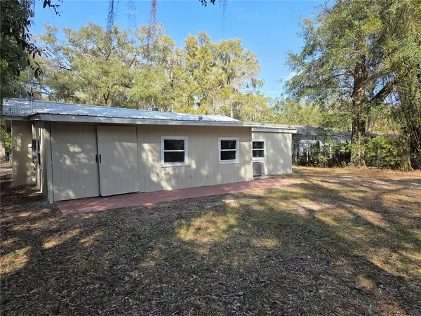 a backyard of a house