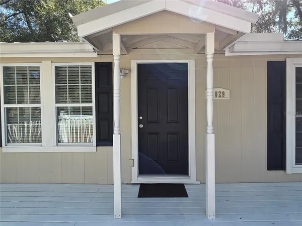 a view of front door of house