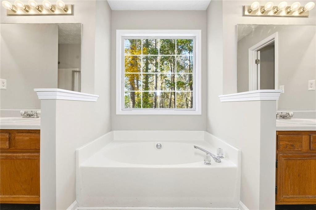 4099 Harvest Ridge Drive Douglasville, GA 30135 - Photo 26 of 46 a white bath tub sitting next to a window