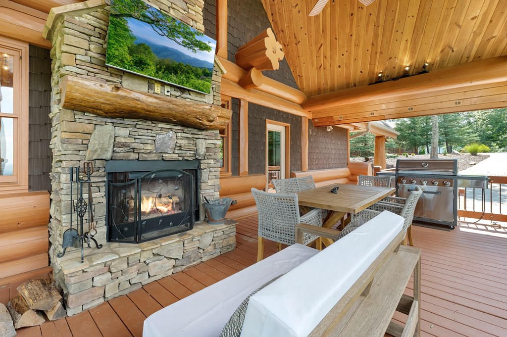 502 Overlook Drive Blue Ridge, GA 30513 - Photo 25 of 53 a outdoor space with patio furniture and a fireplace