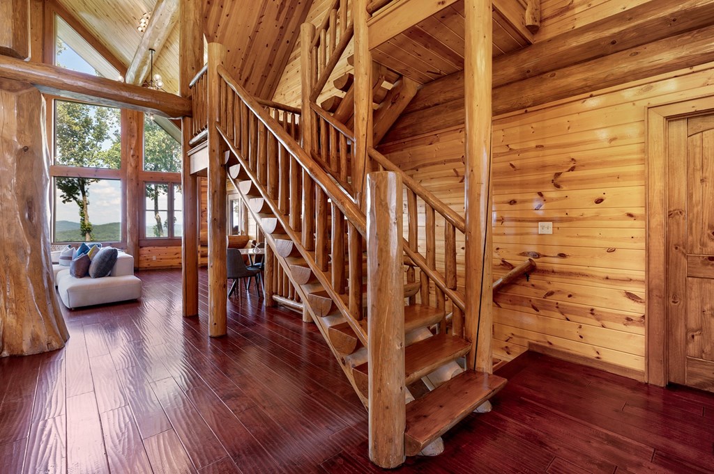 502 Overlook Drive Blue Ridge, GA 30513 - Photo 32 of 53 a view of an entryway with wooden floor and door