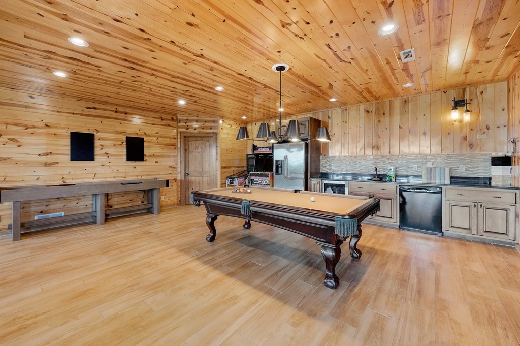 502 Overlook Drive Blue Ridge, GA 30513 - Photo 44 of 53 a sitting room with pool table and flat screen tv