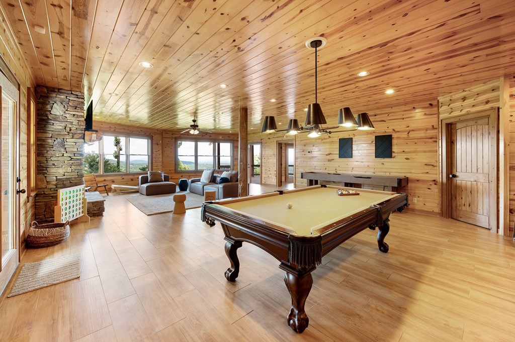 502 Overlook Drive Blue Ridge, GA 30513 - Photo 45 of 53 a room with pool table and windows