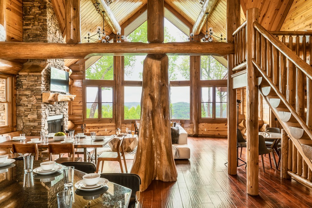 502 Overlook Drive Blue Ridge, GA 30513 - Photo 8 of 53 a view of a living room and balcony with furniture