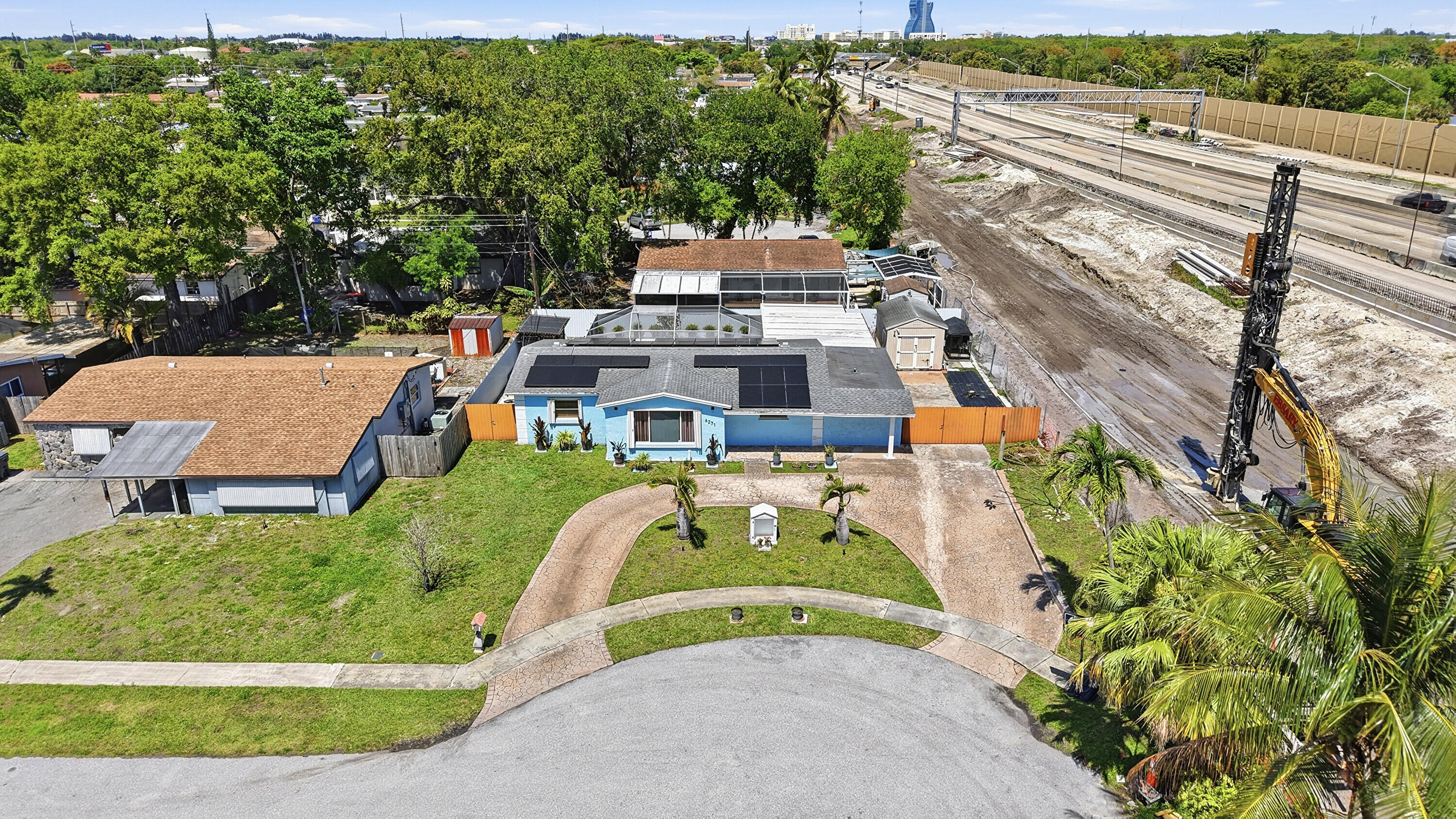 6271 Harding Street Hollywood, FL 33024 - Photo 33 of 58 an aerial view of a house with a yard basket ball court and outdoor seating