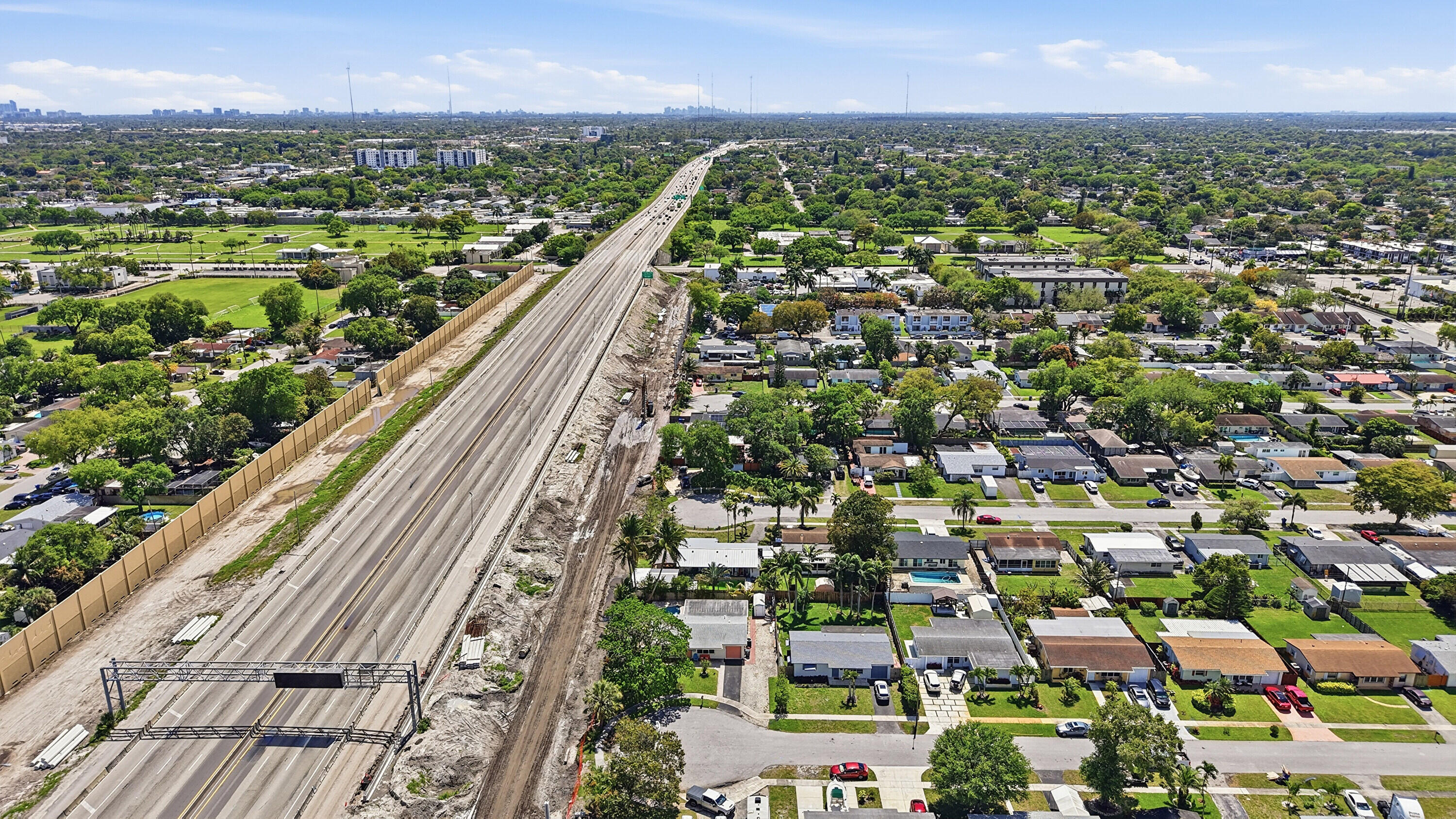 6271 Harding Street Hollywood, FL 33024 - Photo 42 of 58 an aerial view of residential houses with outdoor space and river view