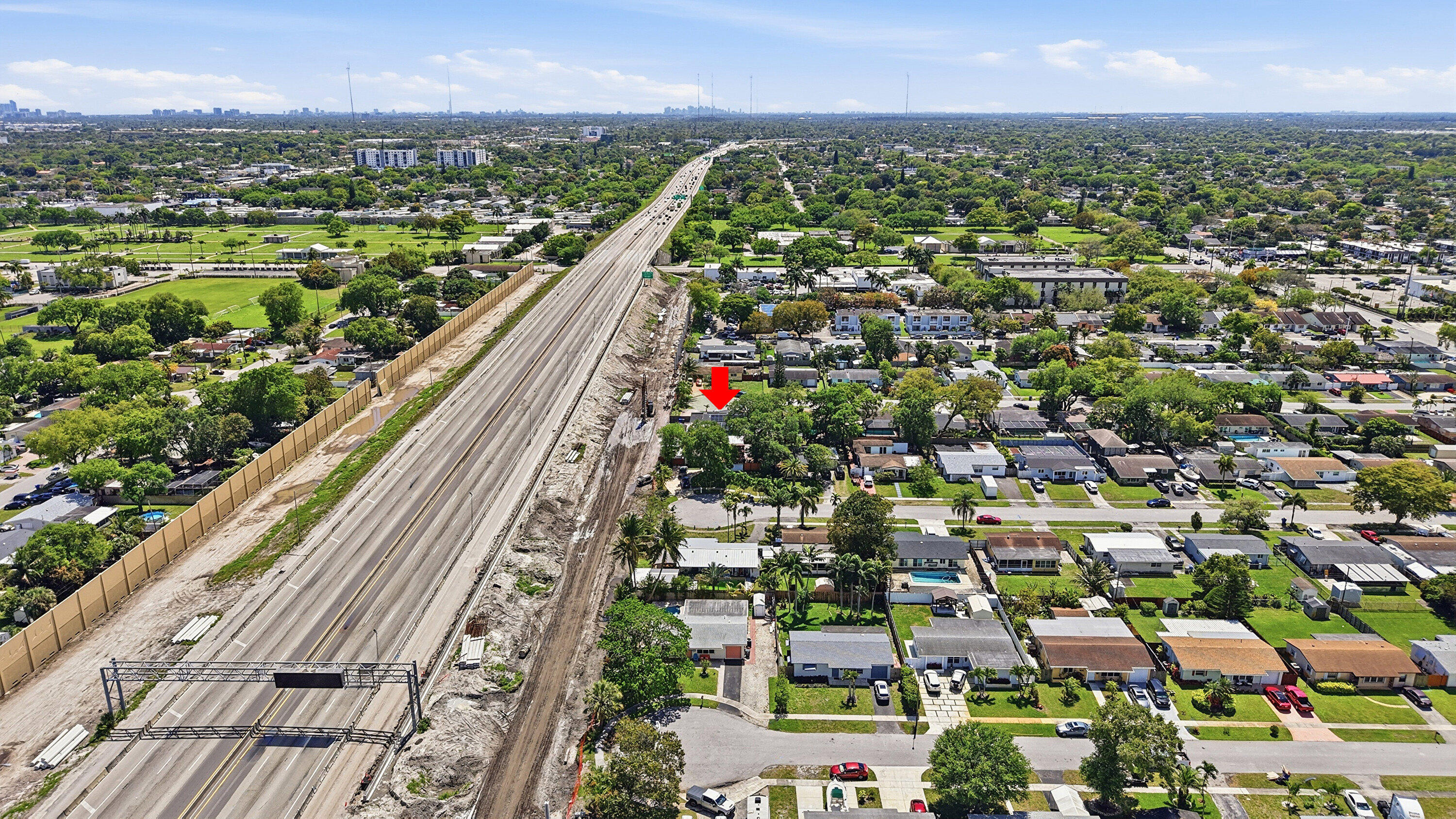 6271 Harding Street Hollywood, FL 33024 - Photo 53 of 58 an aerial view of residential houses with outdoor space and swimming pool
