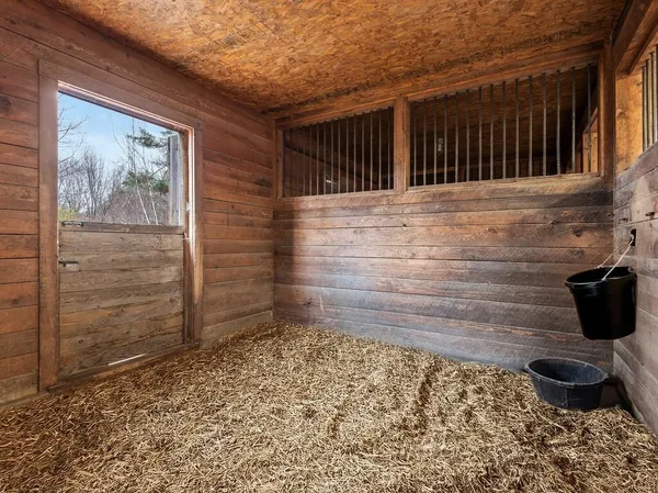 a view of wooden door