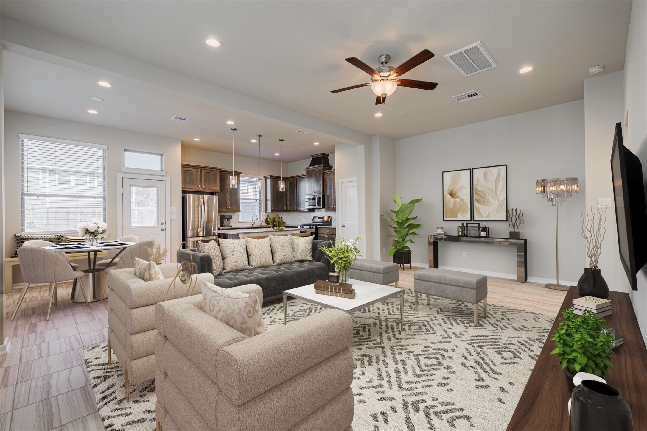 19622 Talley Valley Drive Cypress, TX 77433 - Photo 3 of 18 a living room with furniture kitchen view and a large window