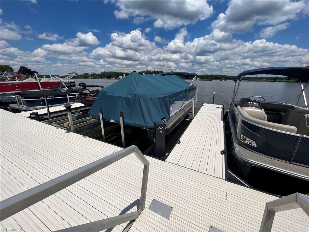 150 River's Edge Place, Unit M Lexington, NC 27292 - Photo 34 of 36 Boat Slip with Air Float Lift. Set for Pontoon but can be adjusted to fit other boats.
