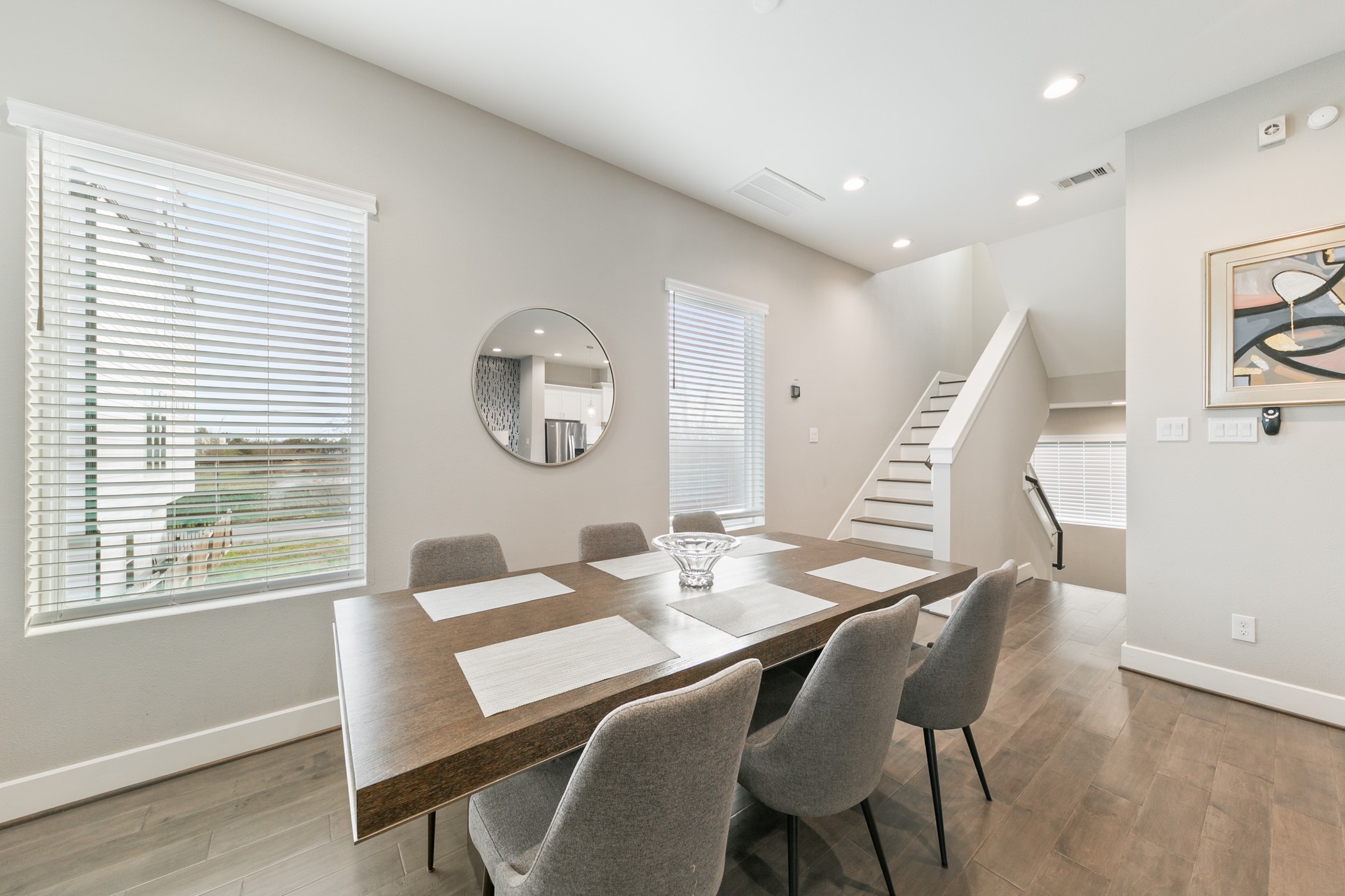 4032 Buck Street, Unit A Houston, TX 77020 - Photo 12 of 39 a view of a dining room with furniture and wooden floor