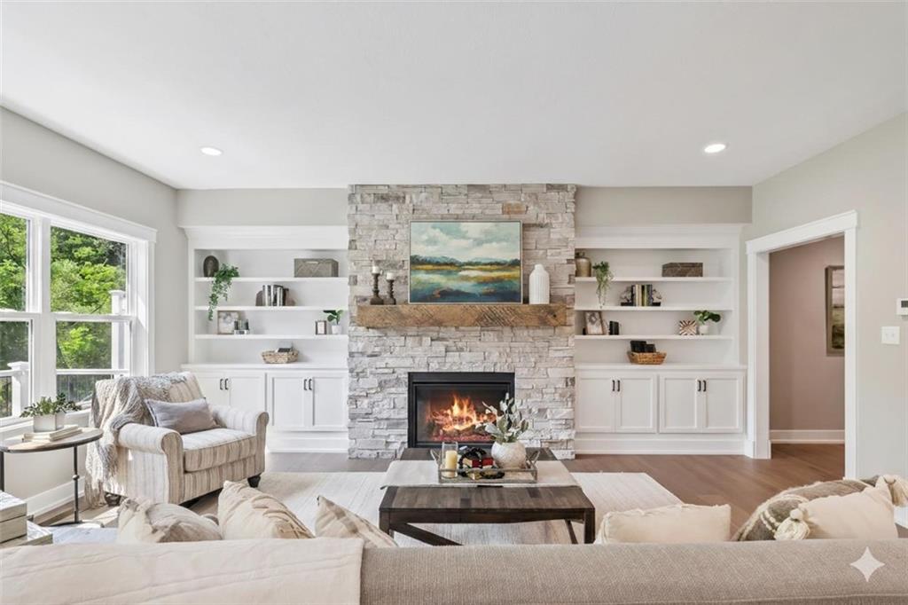 102 Bartlett Lane Wexford, PA 15090 - Photo 12 of 40 a living room with furniture and a fireplace