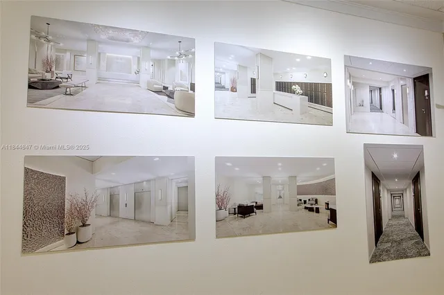 a view of a backyard with palm trees