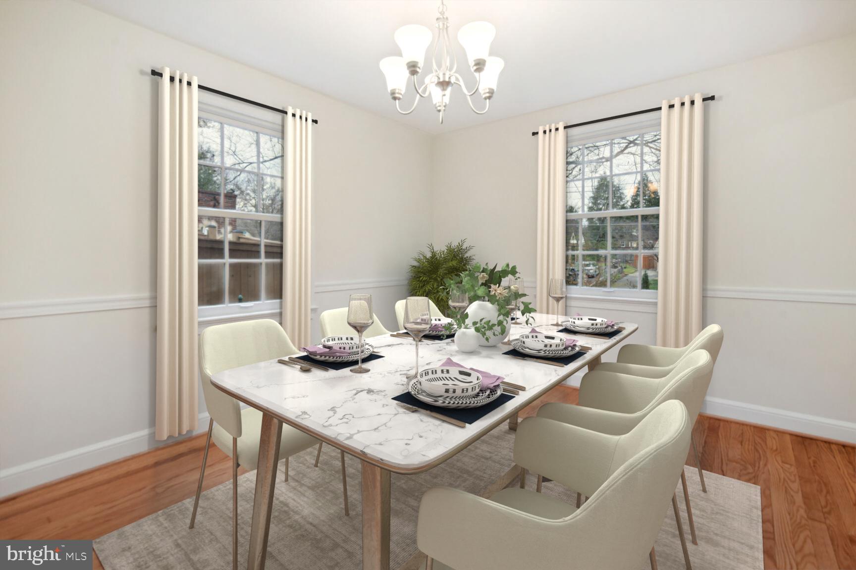 1003 Highland Drive Silver Spring, MD 20910 - Photo 7 of 27 Large Dining Room (staged)