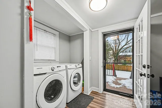 a view of a storage & utility room with a sink