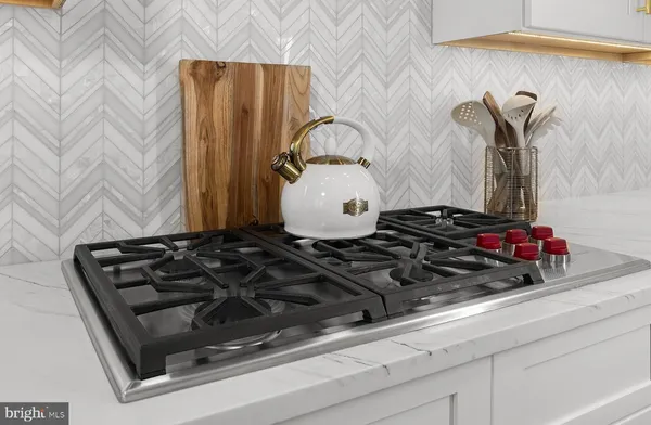 a close view of a stove top oven sitting on a counter