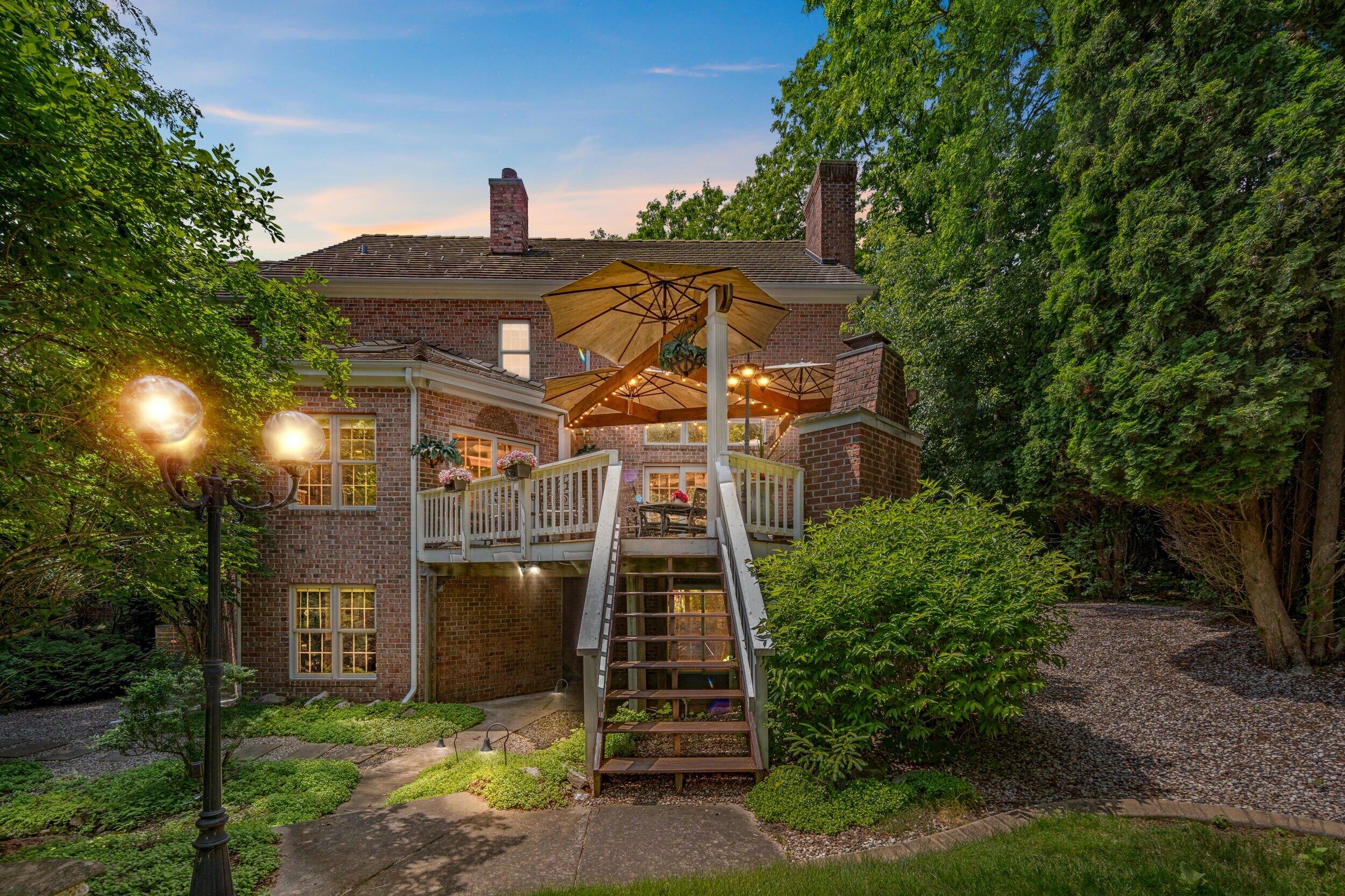 N27W5230 Hamilton Road Cedarburg, WI 53012 - Photo 54 of 67 Twilight 2-Story Deck