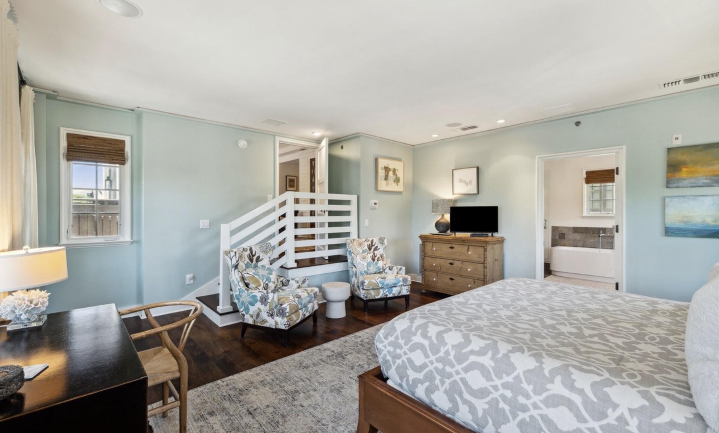 78 North Barrett Square, Unit 4 Inlet Beach, FL 32461 - Photo 18 of 36 a bedroom with furniture and a window