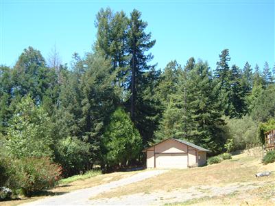 1205 Rim Of The Redwoods Road Sebastopol, CA 95472 - Photo 3 of 12 a view of a wooden house with a yard
