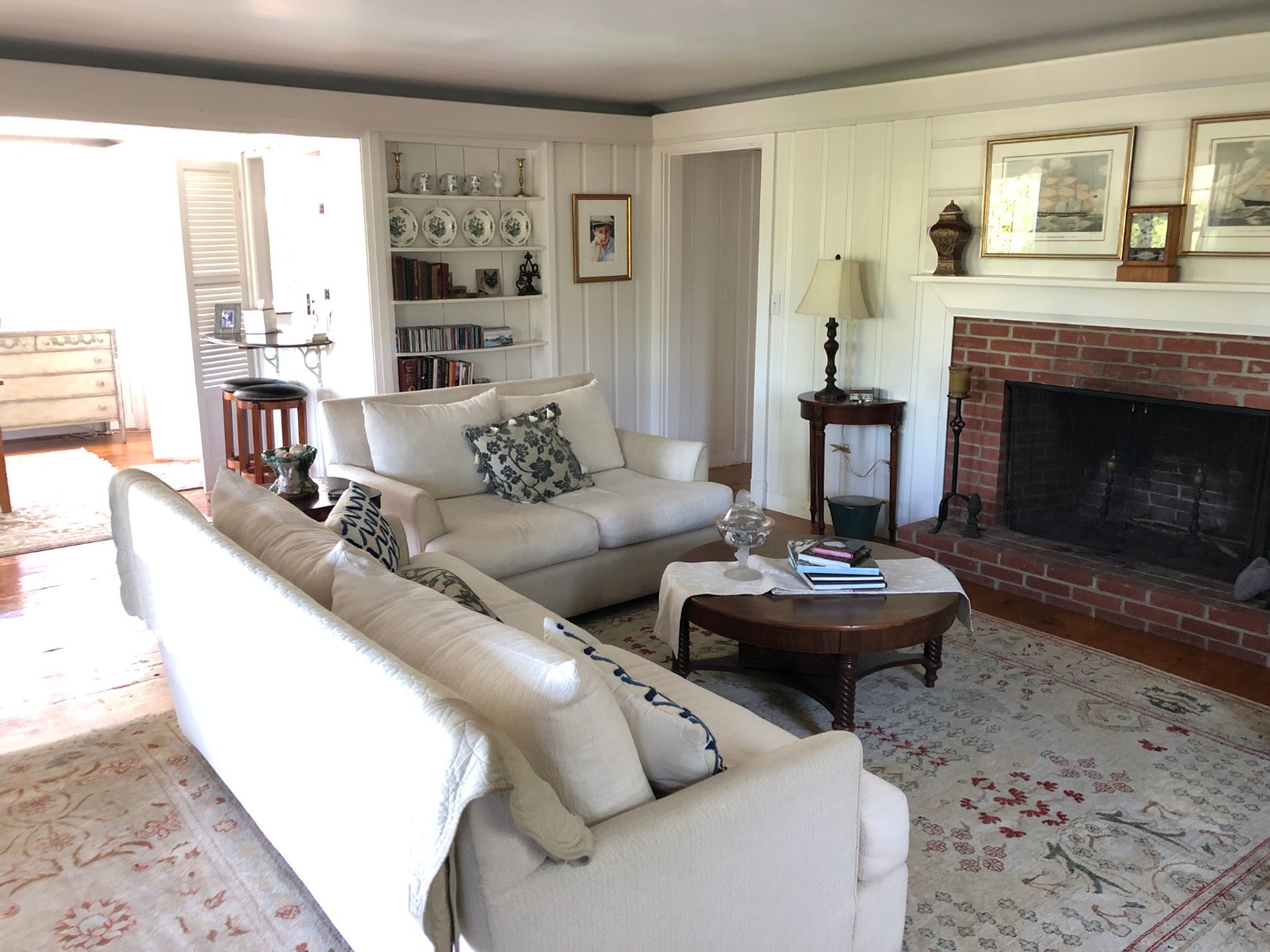 12 Atwood Circle Edgartown, MA 02539 - Photo 2 of 16 a living room with furniture and a fireplace