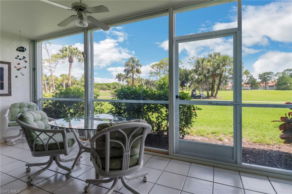 4556 Andover Way, Unit E106 Naples, FL 34112 - Photo 24 of 40 Sunroom / solarium with a ceiling fan