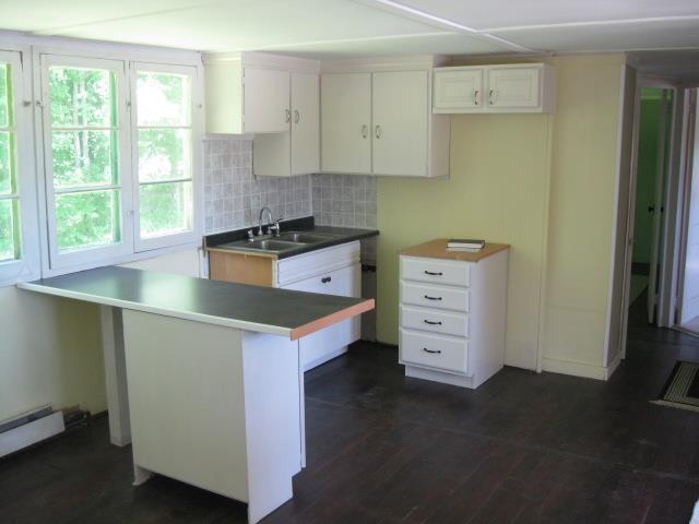 Kitchen with wood floor