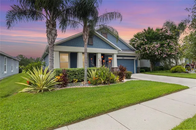a view of a backyard with a garden