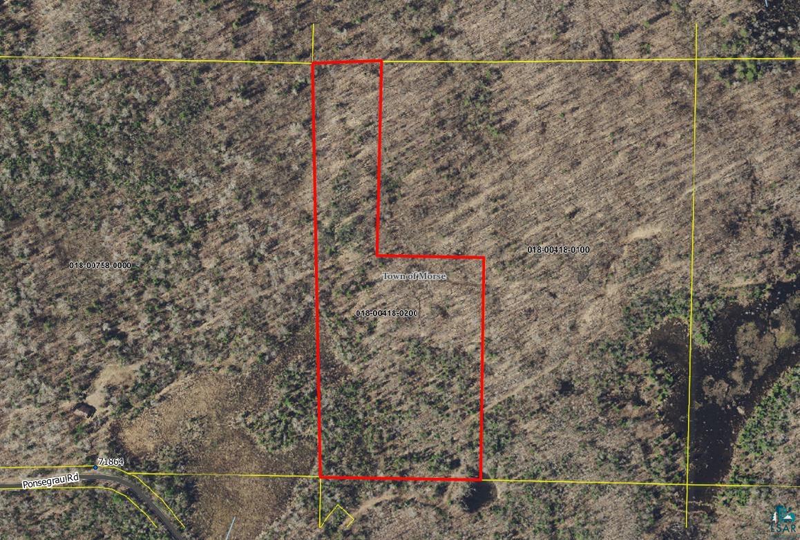 7-xxxx Ponsegrau Road Mellen, WI 54546 - Photo 5 of 8 Aerial overview of property's location featuring property parcel outlined