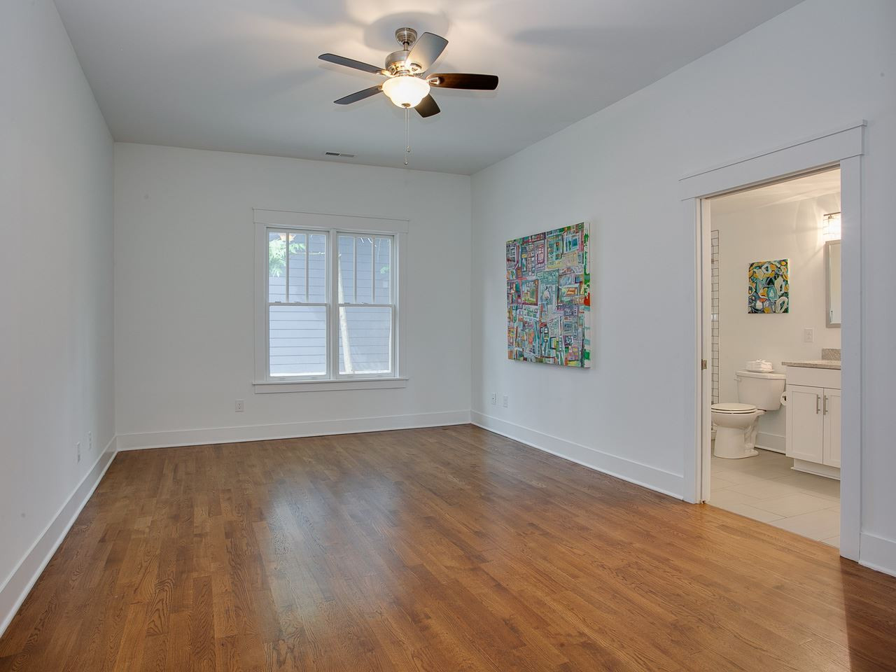 1204 North Roxboro Street Durham, NC 27701 - Photo 19 of 30 Master Ensuite with double vanity, tiled shower and walk-in custom closet.
