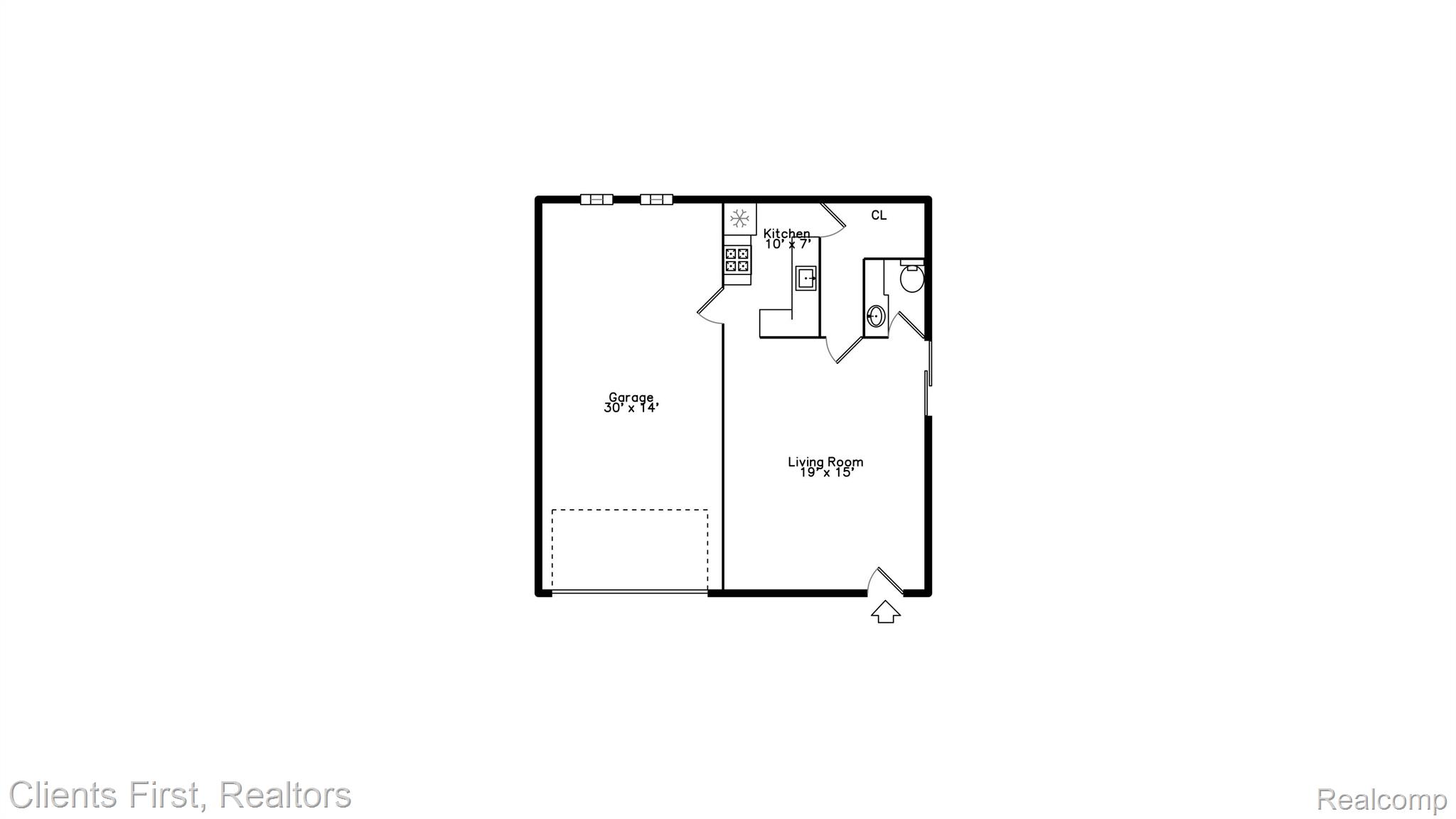 31155 Beverly Road Romulus, MI 48174 - Photo 37 of 37 Garage & Studio Floorplan