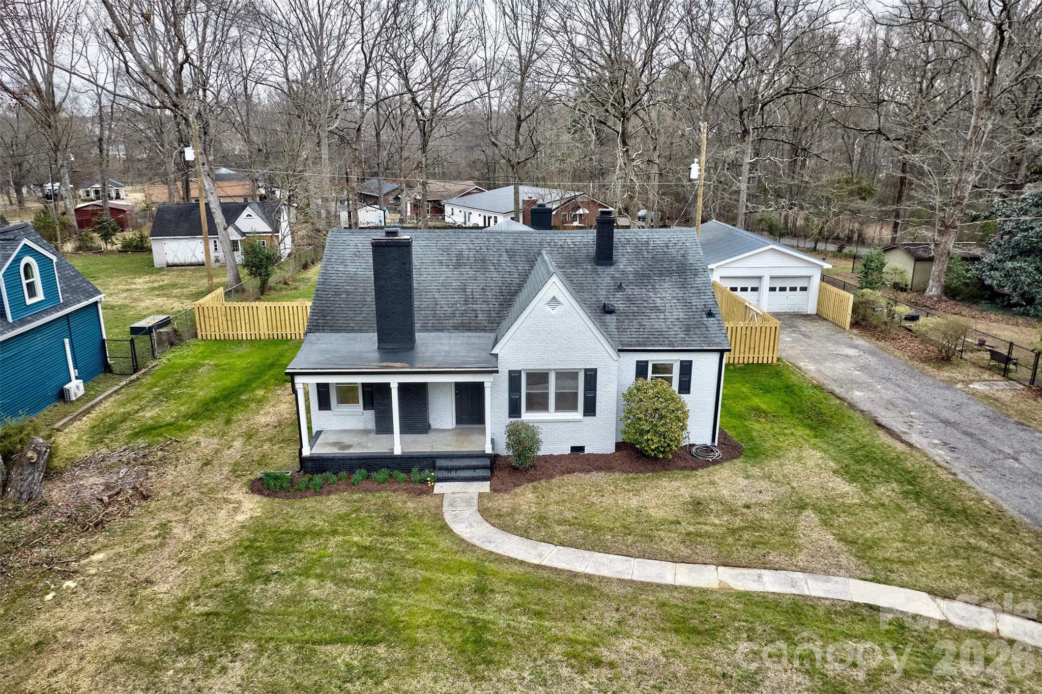 804 Congress Street North York, SC 29745 - Photo 46 of 48 an aerial view of residential houses with yard and trees