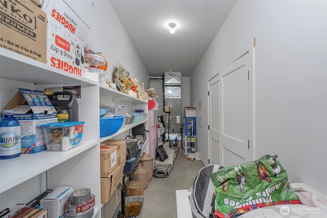 a view of dining room with furniture