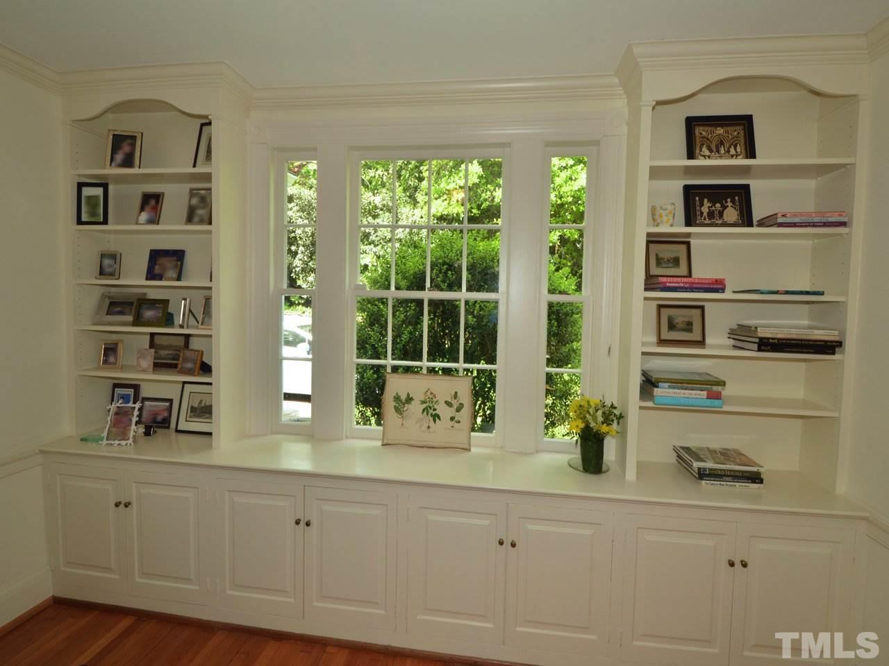 338 Tenney Circle Chapel Hill, NC 27514 - Photo 12 of 25 First floor study with original custom cabinetry. This room could be a breakfast room, study or den.
