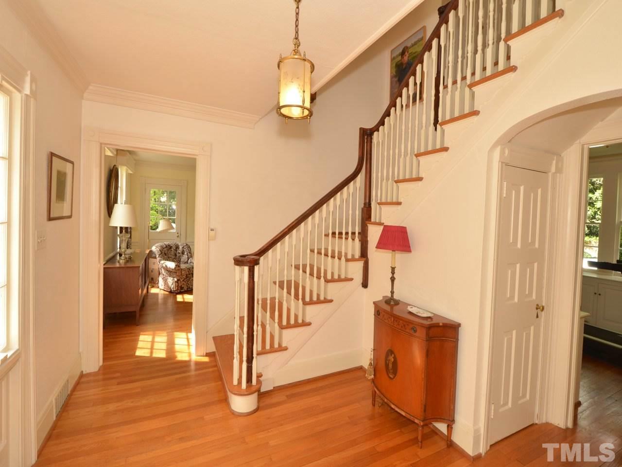 338 Tenney Circle Chapel Hill, NC 27514 - Photo 3 of 25 Foyer with adjacent dining room (now used as a den) and living room on the other side.