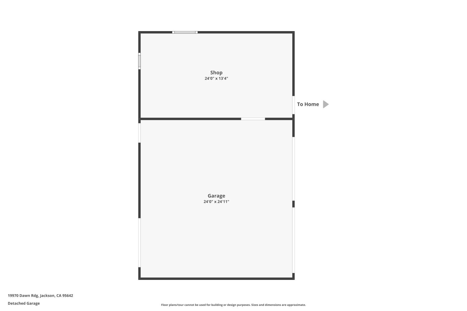 19970 Dawn Ridge Drive Jackson, CA 95642 - Photo 56 of 56 Garage/Shop Floor Plan