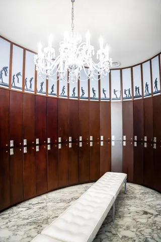 a view of multiple palm trees